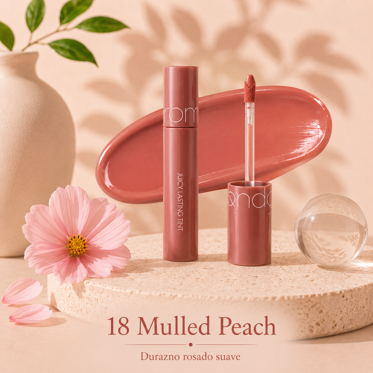 🍑 Rom&nd The Juicy Lasting Tint | Mulled Peach