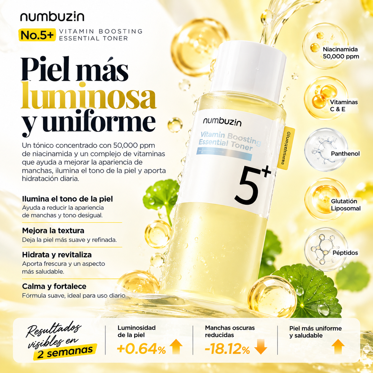 Numbuzin - No.5+ Glutathione Vitamin Boosting Toner
