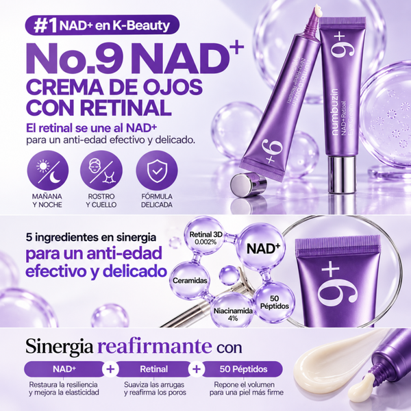 Numbuzin - Crema contorno de ojos No.9 NAD+ Retinal