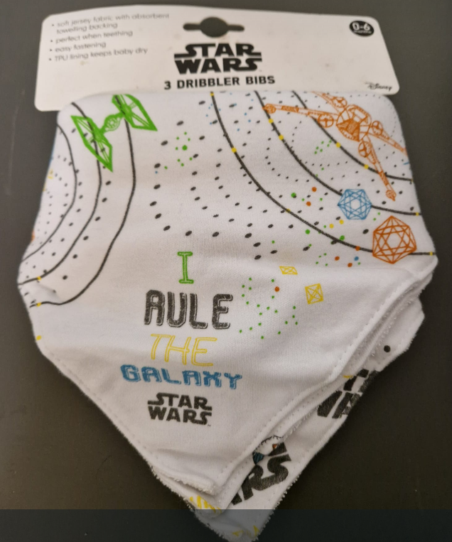 Star Wars 3 dribbler bibs