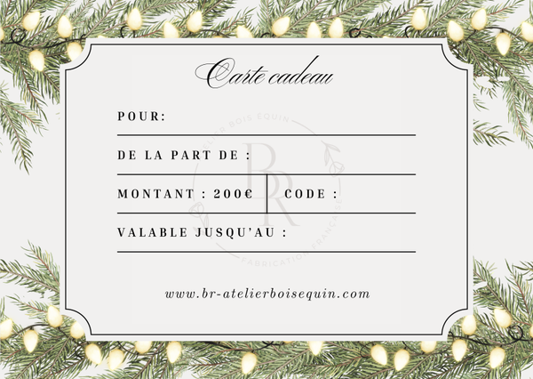 Carte cadeau édition "Hiver 2025" (200€)
