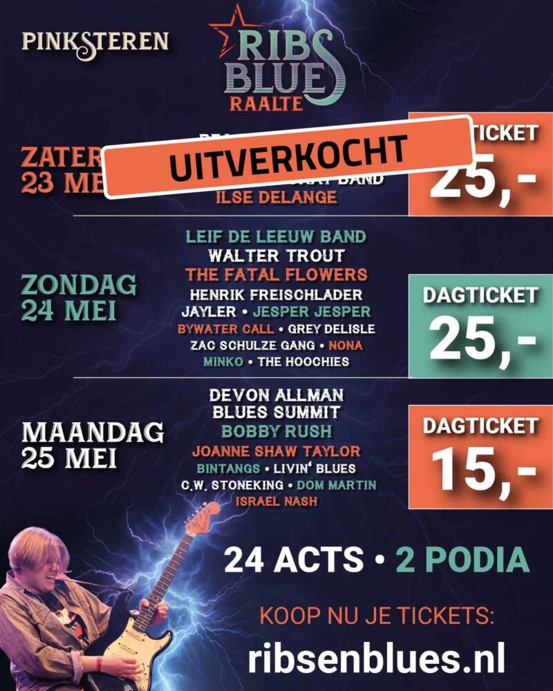 RibsenBlues Zaterdag uitverkocht