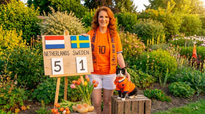 WK Voerbal Nederland 5 Zweden 1