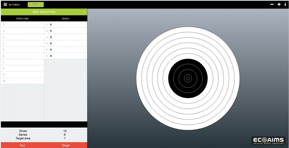 Ecoaims optical shooting software