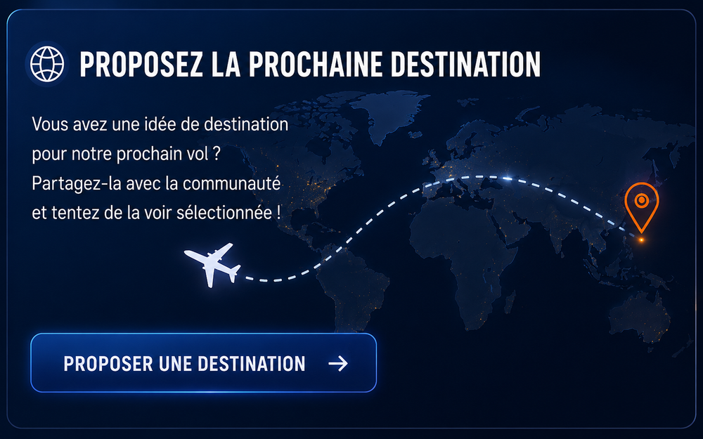 Proposez la prochaine destination Flight Adventures