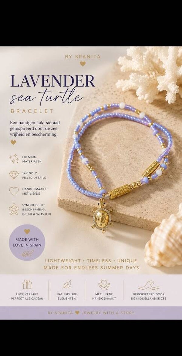 Lavender sea turtle