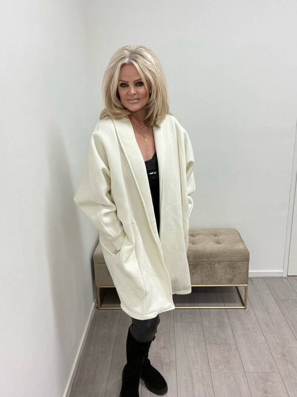 Plain cardigan cream