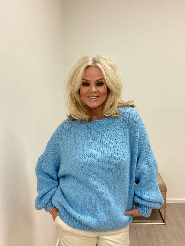 Gebreide sweater soft blue
