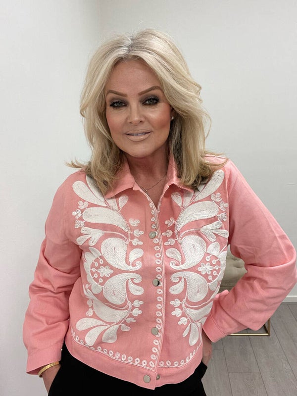 Jacket peach pink denim 5612