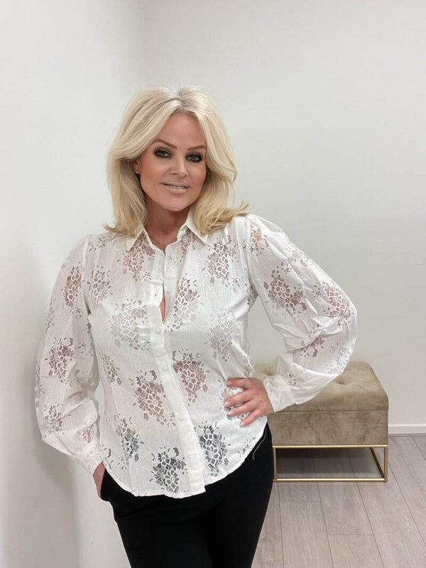 Blouse white lace 0873