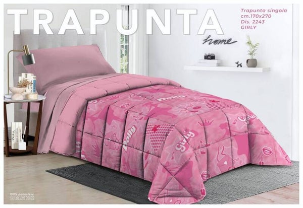 Trapunta singola art Girly singola in stampa digitale