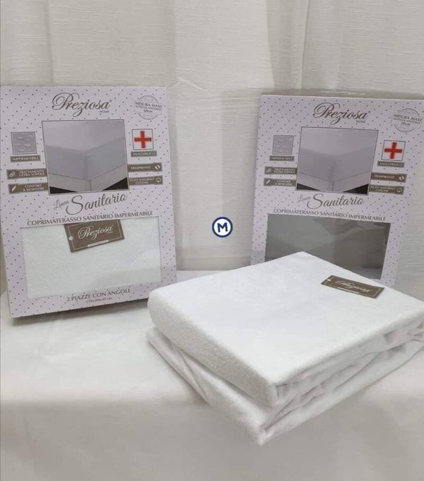 COPRIMATERASSO SANITARIO IMPERMEABILE CON PVC SOTTO  PREZIOSA HOME ANTIACARO