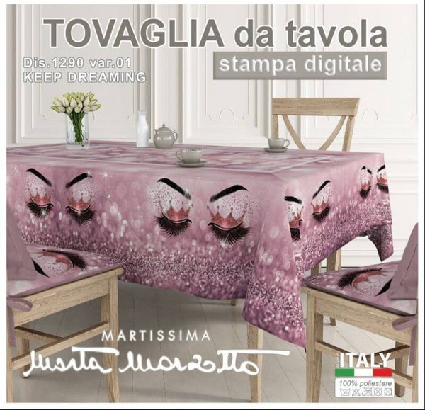 Tovaglia X6 O X12 Occhi MY PRINCESS- Marta Marzotto, Made In Italy Vari Colori, Tovaglia, Copritavolo