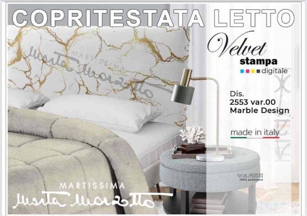 Copritestata Marta Marzotto in velluto stampa digitale  3 varianti