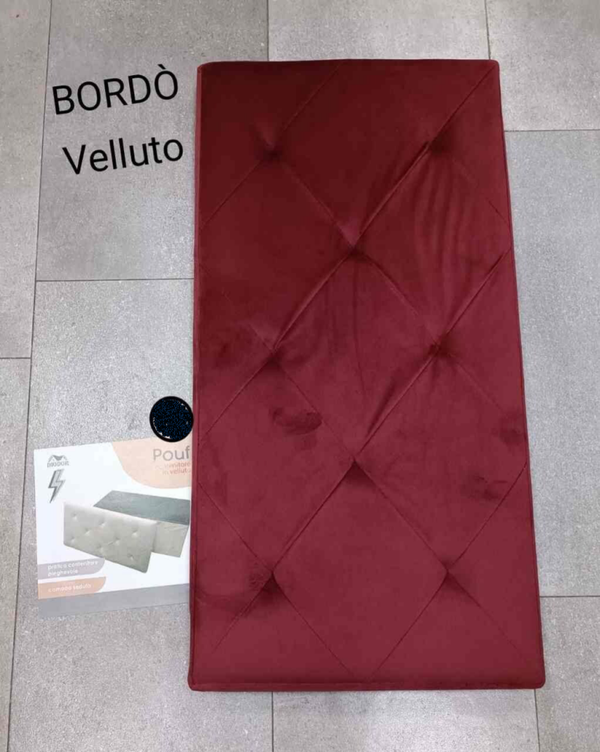 PANCA CONTENITORE TINTA UNITA IN VELLUTO