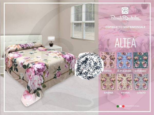 Copriletto Matrimoniale Altea – Eleganza Floreale Made in Italy