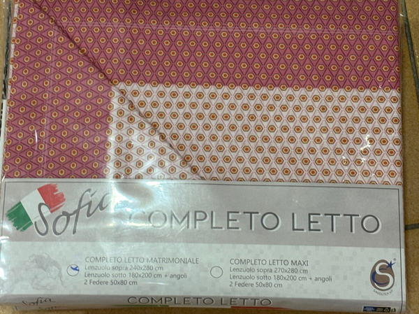 Completo Letto Matrimoniale - Sofia (fantasia geometrica )