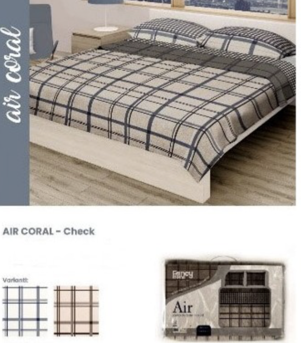 CHECK CORAL LENZUOLO DI PILE