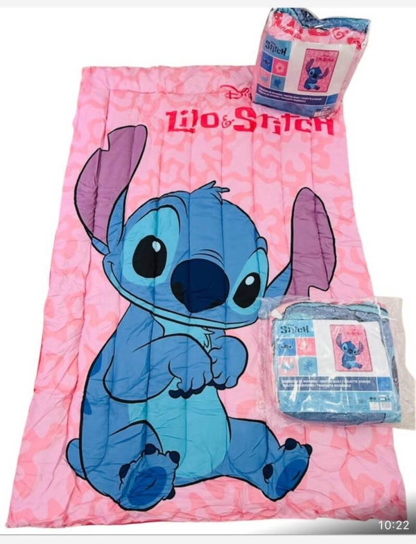 Trapunta Letto Singolo Disney Lilo & Stitch Rosa – 175x260 cm con Omaggio Busta Sottovuoto