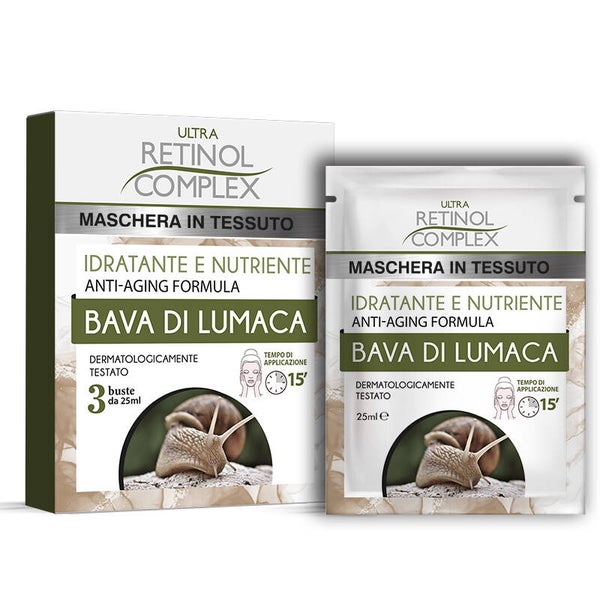 CONFEZIONE MASCHERA IN TESSUTO BAVA DI LUMACA 3 BUSTE da 25ml