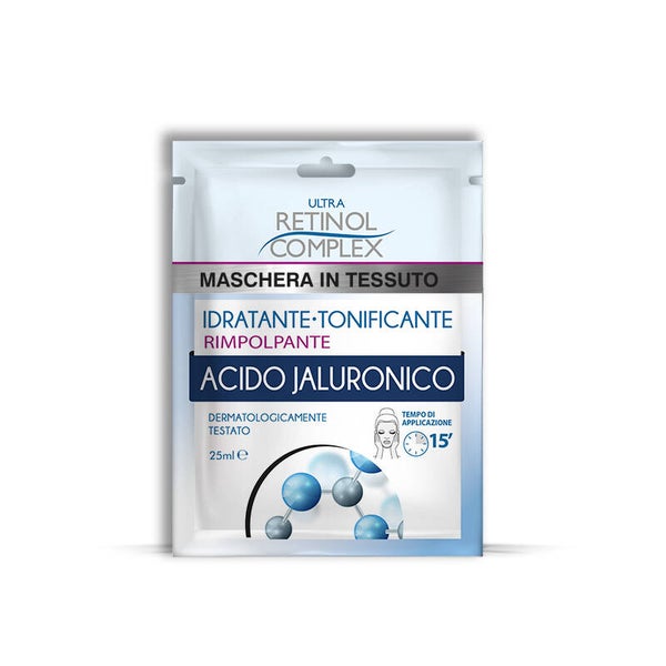 MASCHERA VISO IN TESSUTO CON ACIDO JALURONICO 25 ml