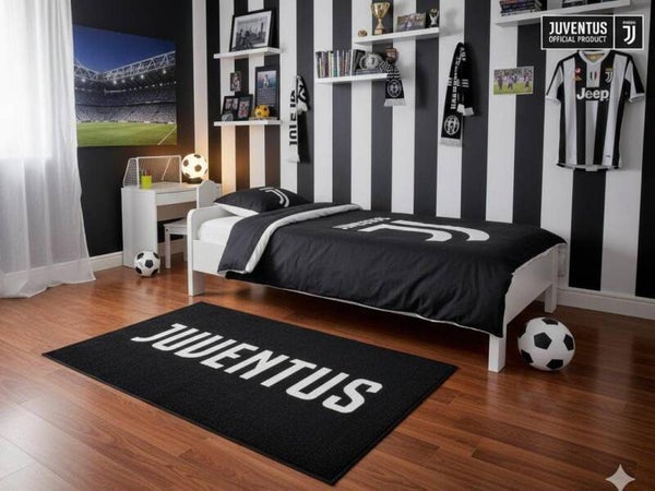 Tappeto scendiletto Juventus antiscivolo 70x110 cm con antiscivolo – Prodotto italiano originale