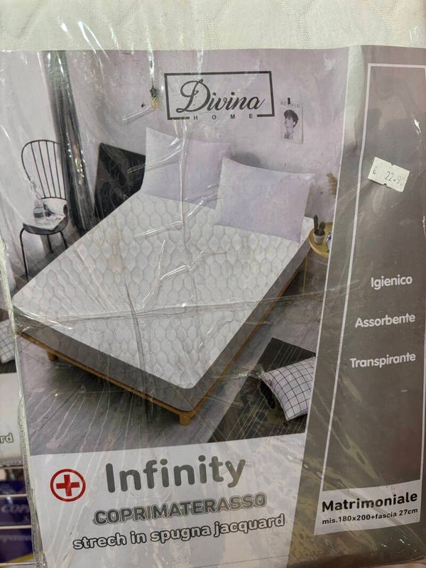 Coprimaterasso strech spugna jacquard matrimoniale