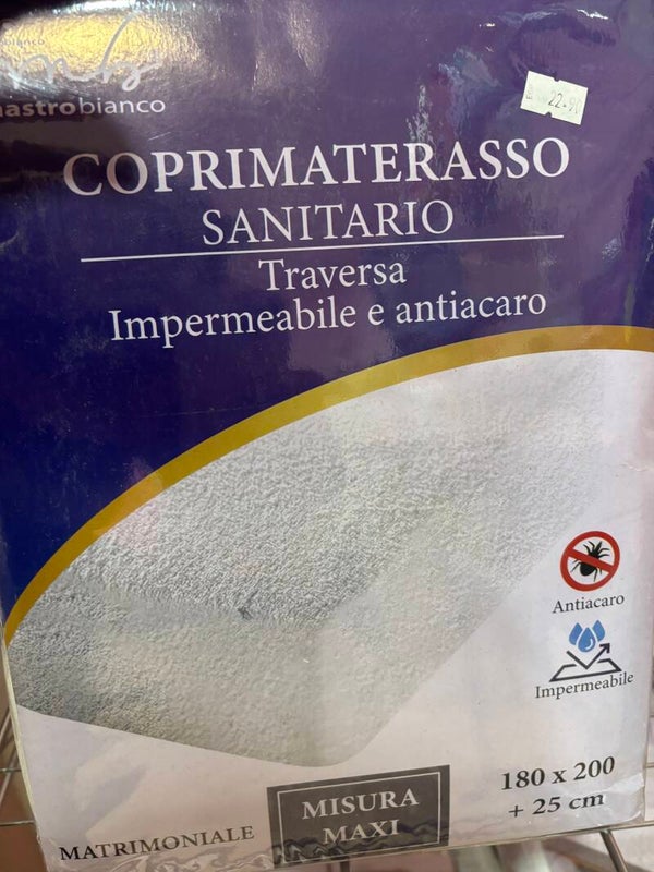 COPRIMATERASSO SANITARIO Traversa Impermeabile e antiacaro matrimoniale