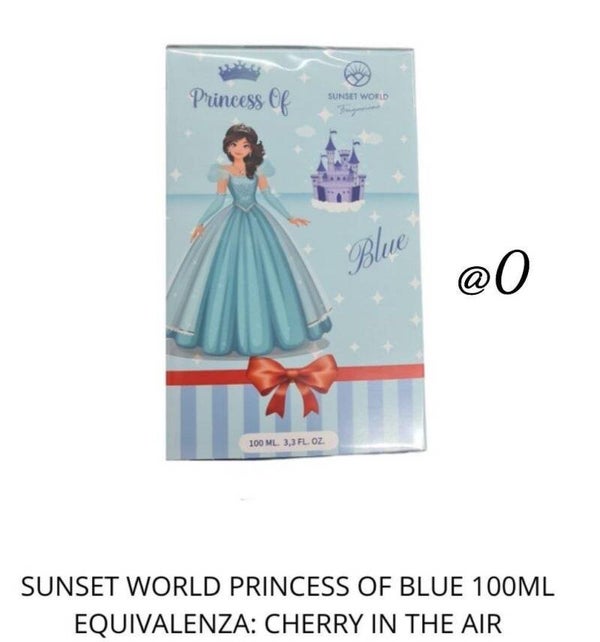 Profumo Donna Sunset World Princess of Blue 100 ml – Ispirato a una Fragranza Giovane e Fruttata