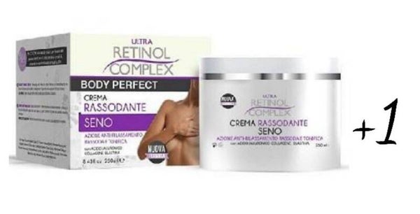 Crema Rassodante Seno Ultra Retinol Complex 250 ml – Con Acido Ialuronico, Collagene ed Elastina