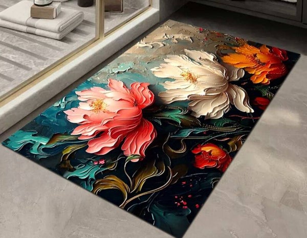 Tappeto Antiscivolo 45x75 cm – Stampa Digitale Floreale 3D