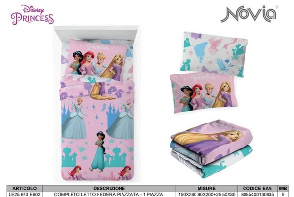 Completo Letto Singolo Disney Princess – 100% Cotone