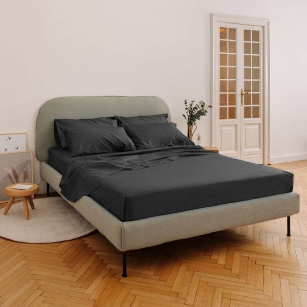 Set Lenzuola Matrimoniale Hunt in Cotone – Colore Nero