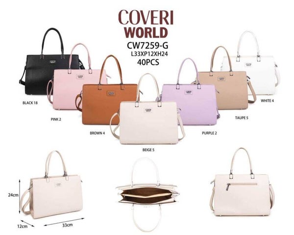 Borsa Donna Elegante COVERI WORLD CW7259-G – Con Tracolla e Manici Rigidi