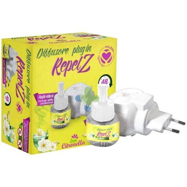 Diffusore Plug-in Antizanzare RepelZ – Linea Citronella – 48 ml