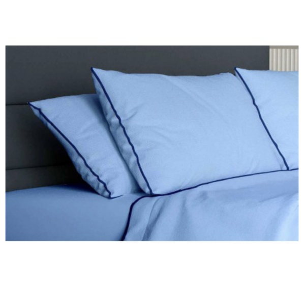 BORDO A CONTRASTO COMPLETO LETTO MATRIMONIALE IN COTONE DOLCE CASA