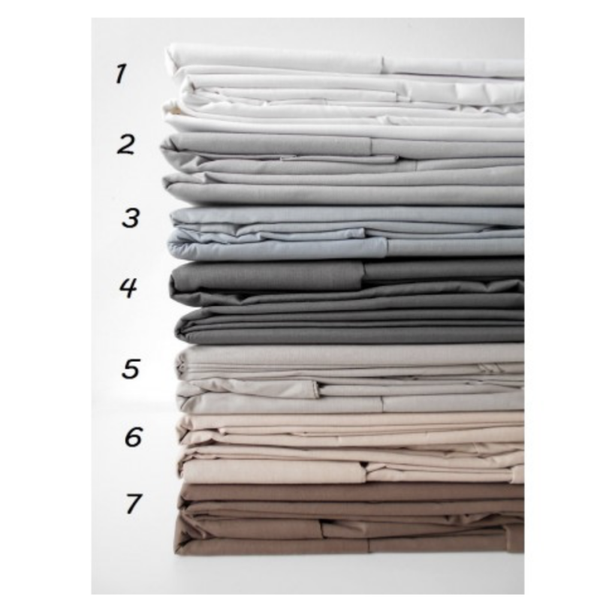 CAPRI COMPLETO LETTO IN COTONE TINTA UNITA