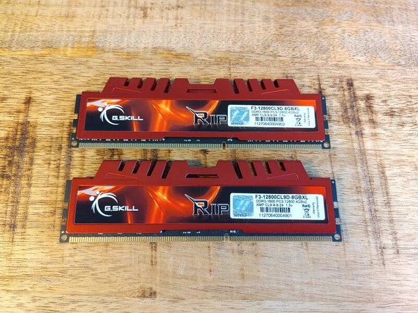 G.Skill Ripjaws X 8GB DDR3 | Set van 2x 4GB | 1600Mhz | 1.8V
