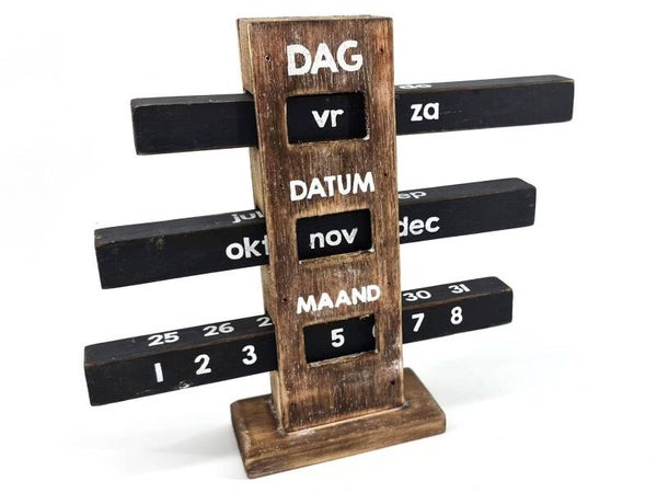 Kalender met balkjes