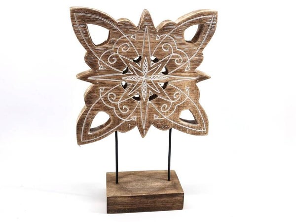 Ornament op voet, Ster/Bloem/Rond