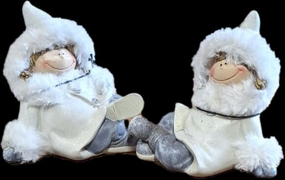 Stenen winter figuur