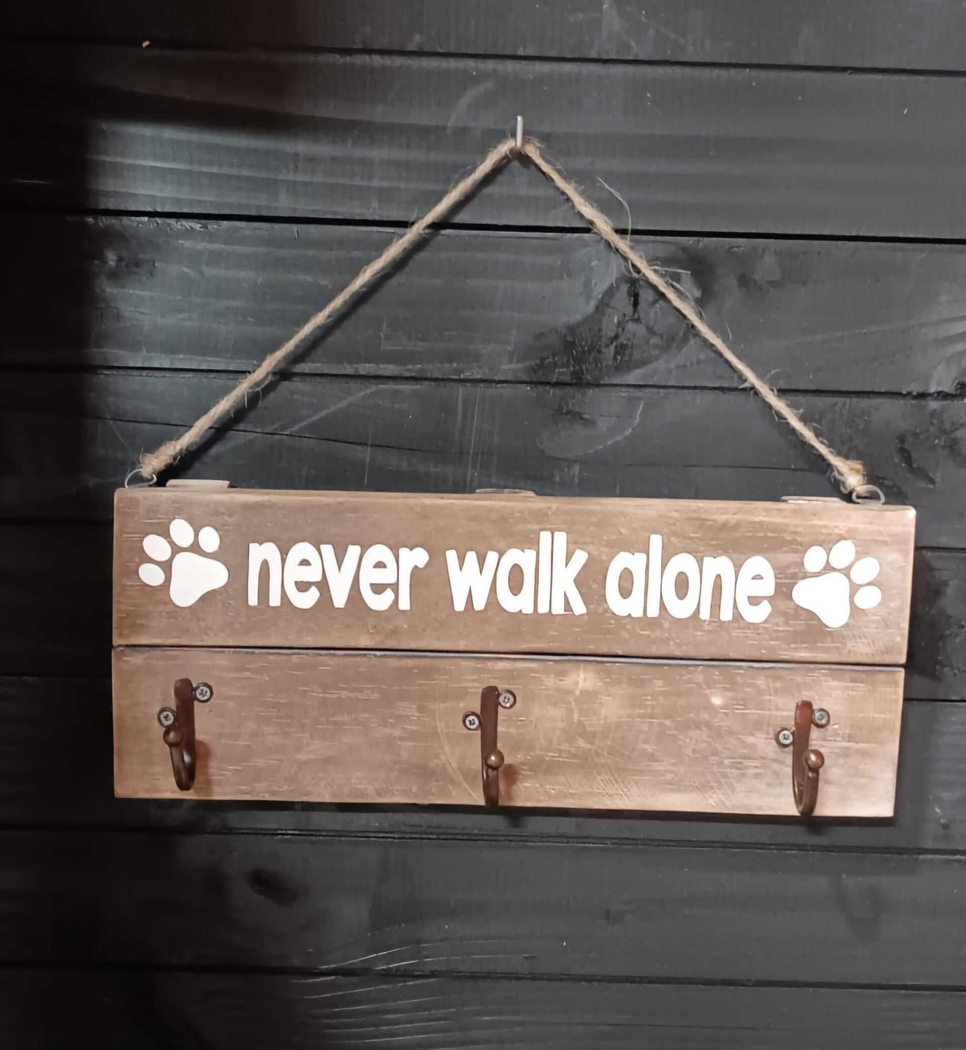 Honden kapstok Never walk alone