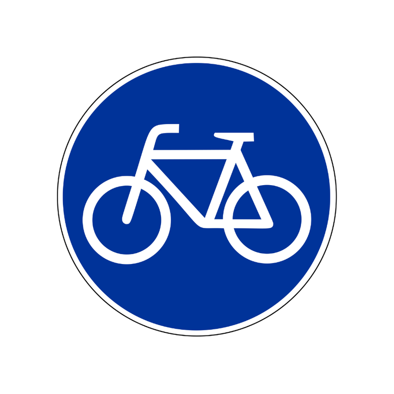 Radreisen mit Kindern Schild Fahrradweg