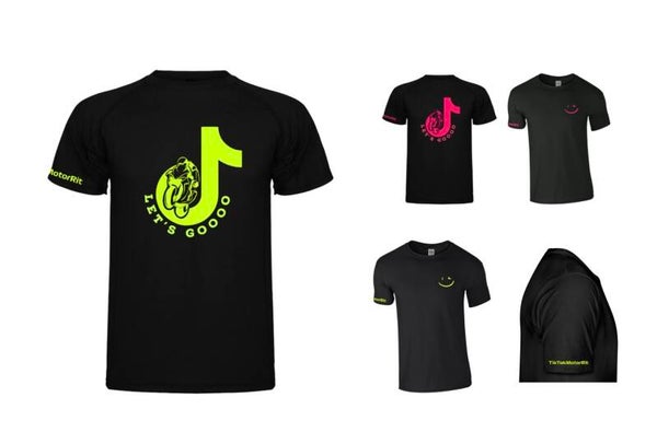 TT MOTORRIT T-shirt Neon Geel/Neon Roze
