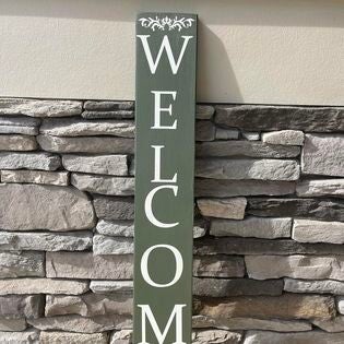 Green Standing Welcome Sign