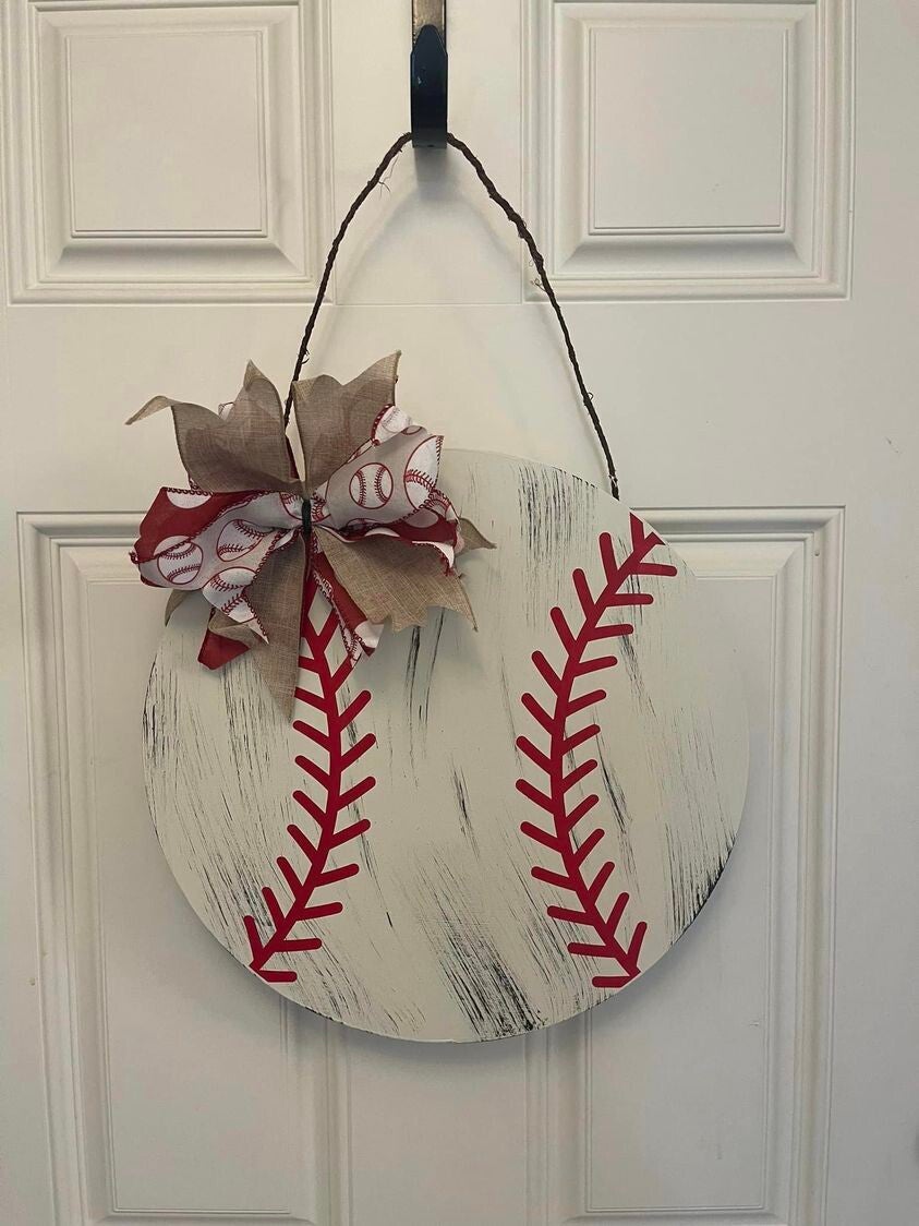 Baseball Doorhanger Round