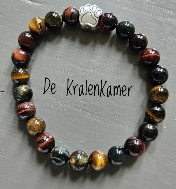 Tijgeroog mix armband