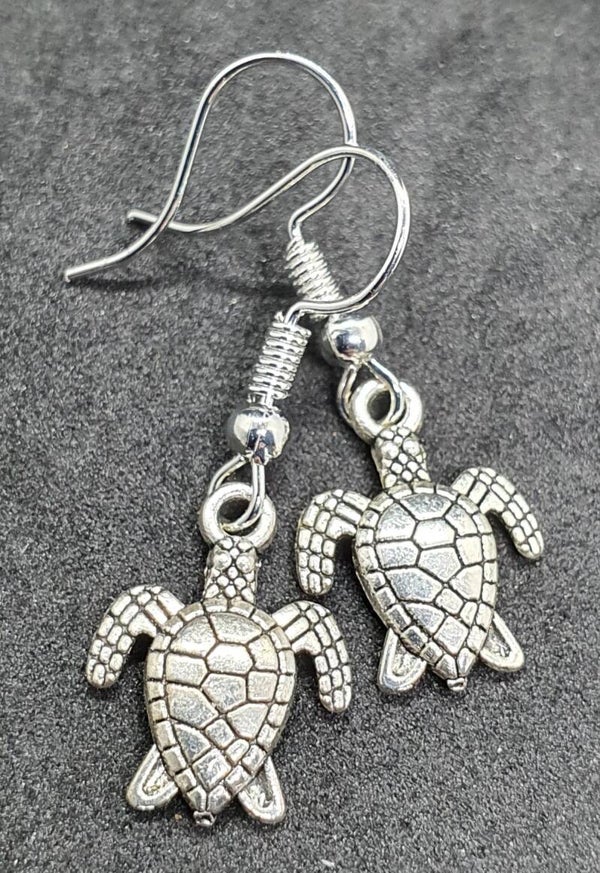 Oorbel hangers schildpad metaal