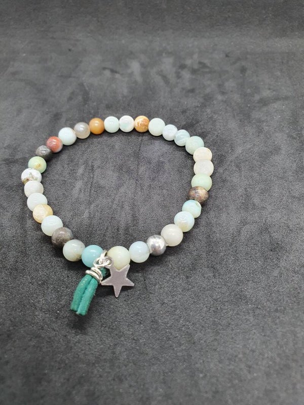 Natuurstenen armband multi color