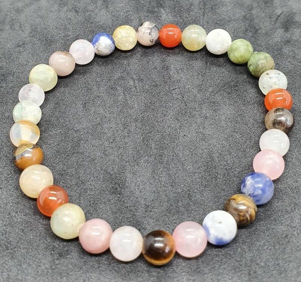 Natuurstenen armband mixed color